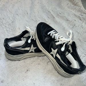 Golden Goose Running Sole suede and leather sneakers